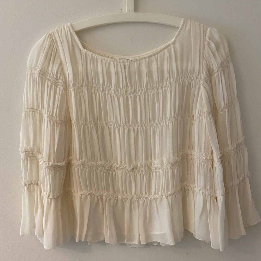 Club Monaco blouse. Colour white